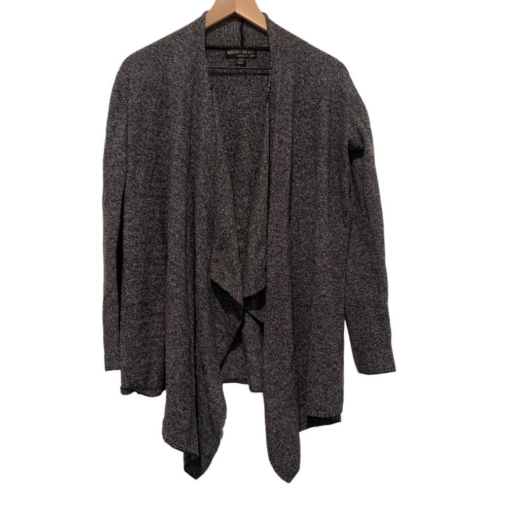 Barefoot Dreams Bamboo Chic Lite Knit Sweater Wrap Open Front Grey Size S/M